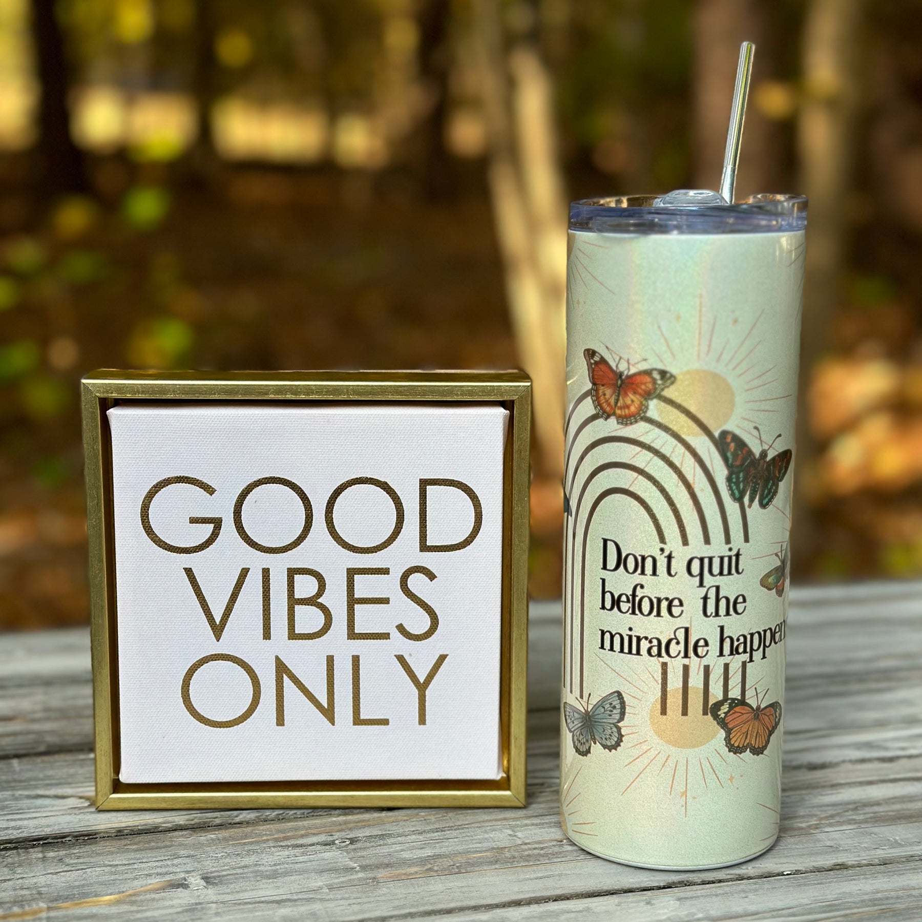 Believe in Yourself – Butterfly Tumbler - Personalized