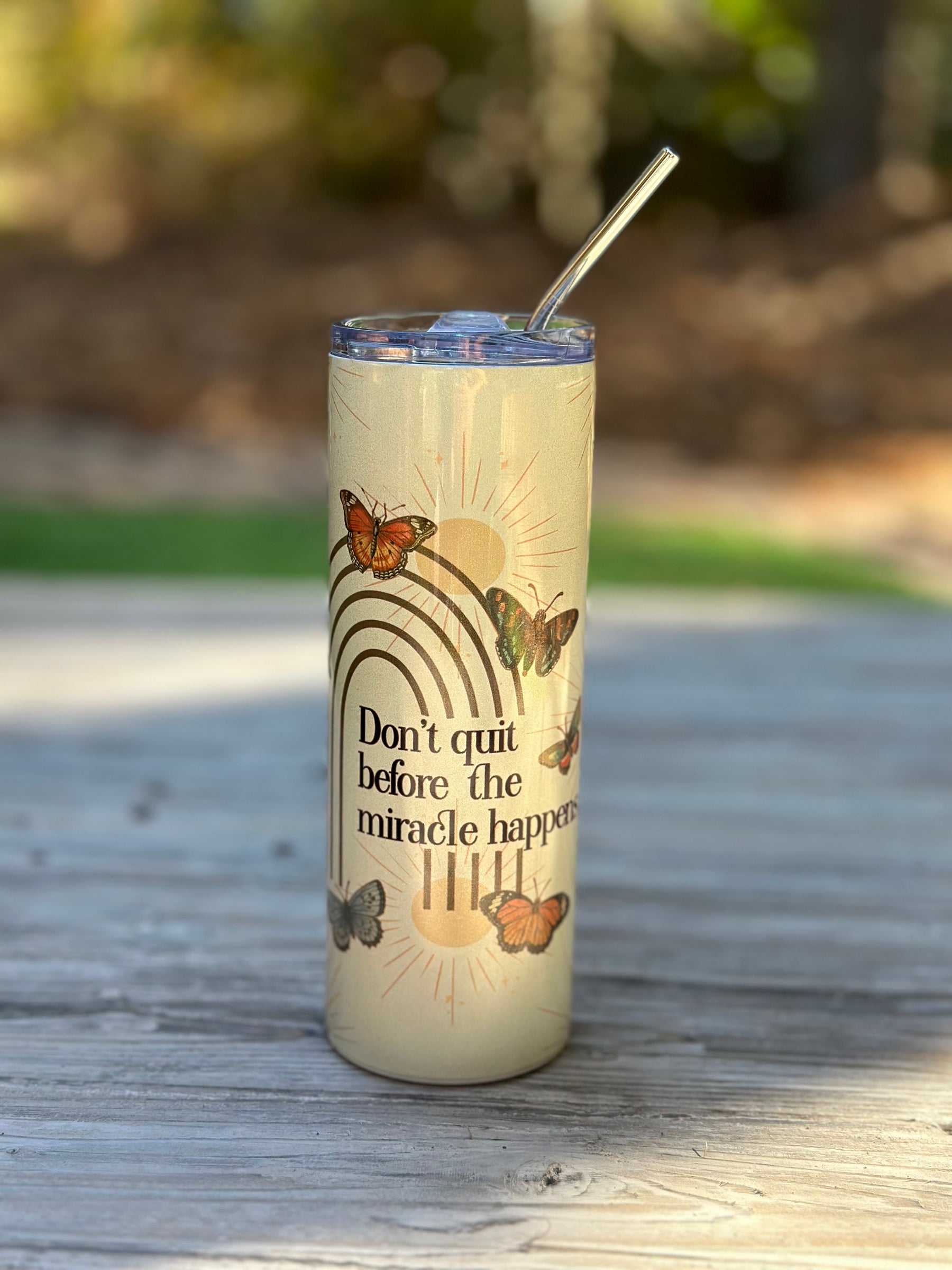 Believe in Yourself – Butterfly Tumbler - Personalized