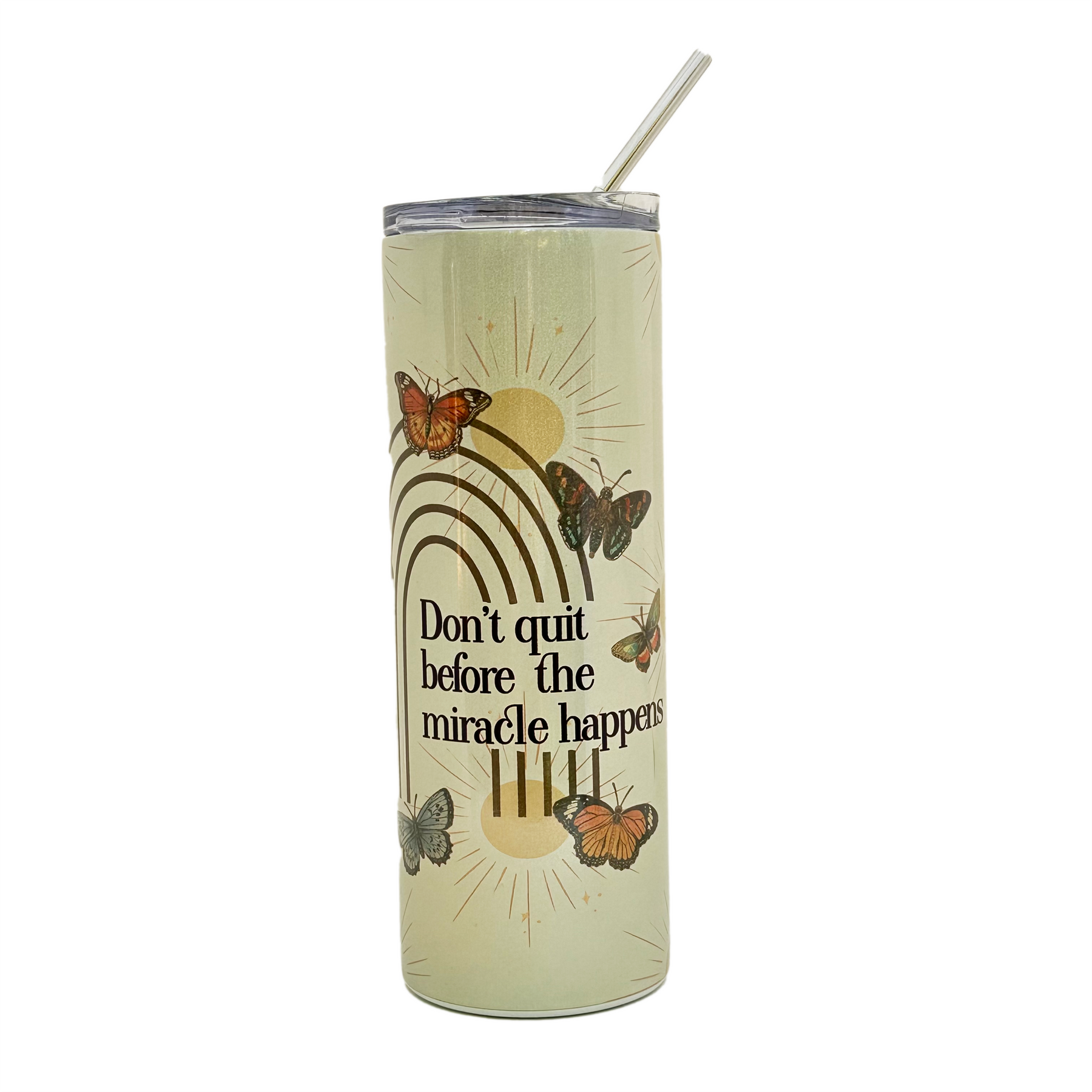 Believe in Yourself – Butterfly Tumbler - Personalized