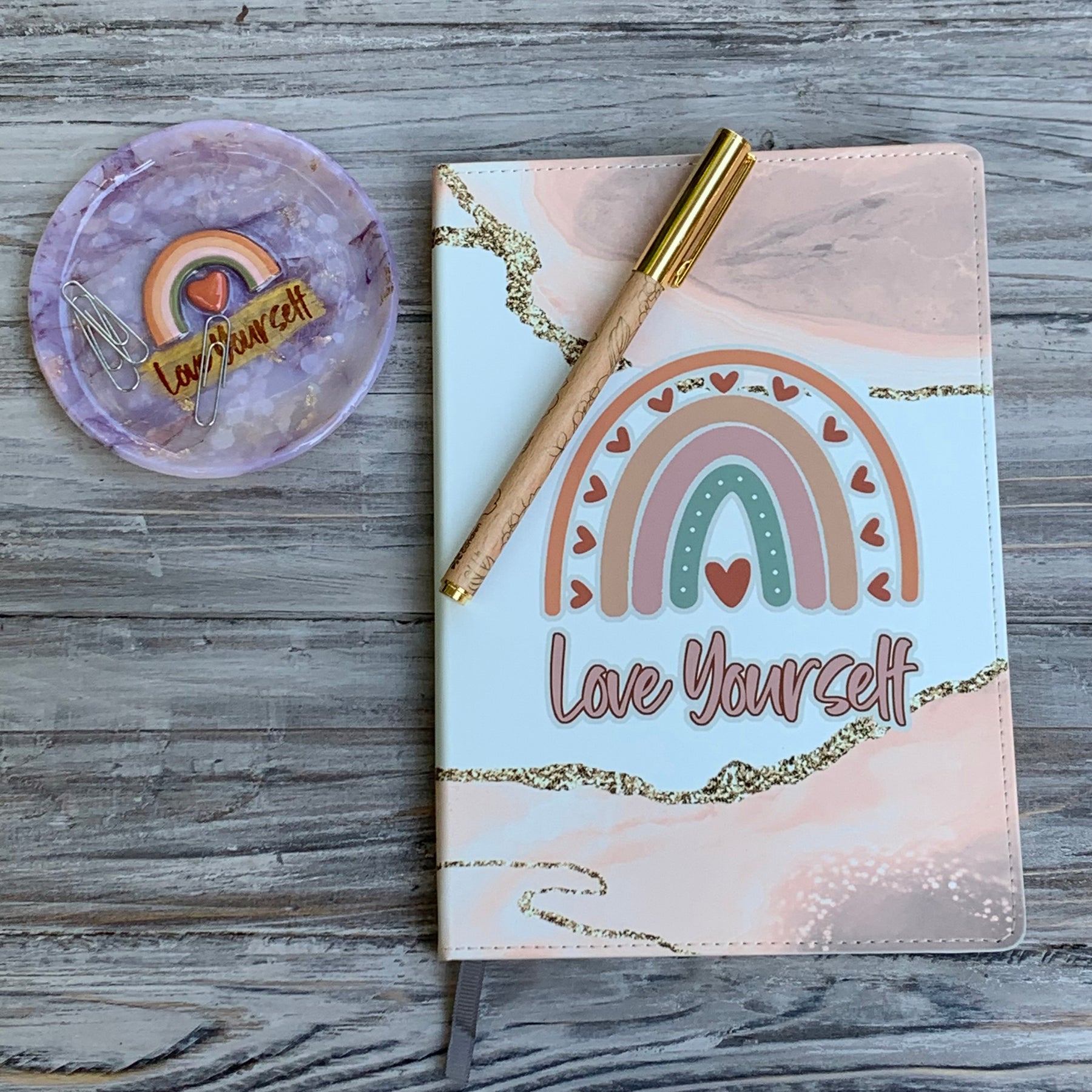 Love Yourself - Rainbow Journal - Personalized